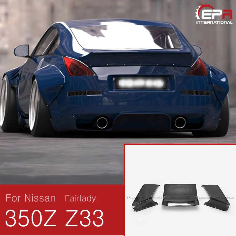 

Carbon Fiber For Fairlady 350Z Z33 Rear Diffuser wing lip Body Kit Car Styling Tuning Part RB2 Style Rear Diffusers spoilers