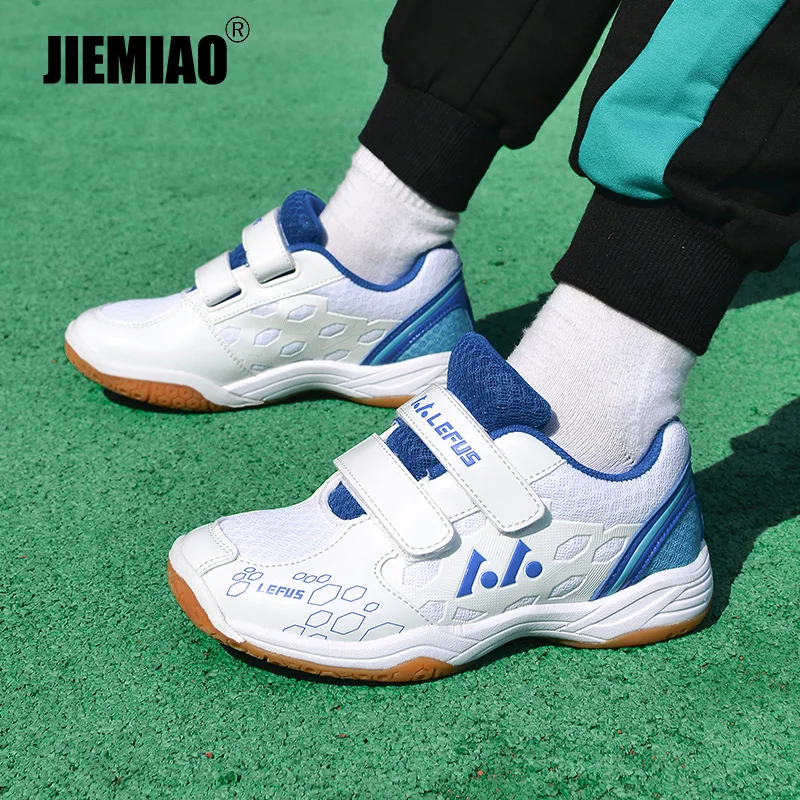 

JIEMIAO High Quality Children Tennis Shoes Kids Boy Girl Outdoors Non-slip Tennis Training Sneakers Comfortable Badminton Shoes