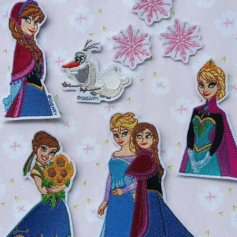 Нашивки Disney для одежды: Принцесса Эльза, наклейки Frozen, нашивки для ремонта детской одежды, декоративные нашивки-цветы (art.: 3920d8a431b73) - 3920d8a431b73