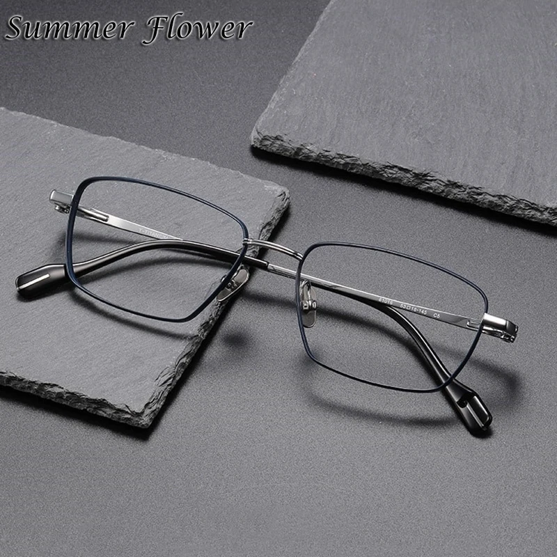 Мужская качественная оправа для очков из чистого титана линз по рецепту очки с