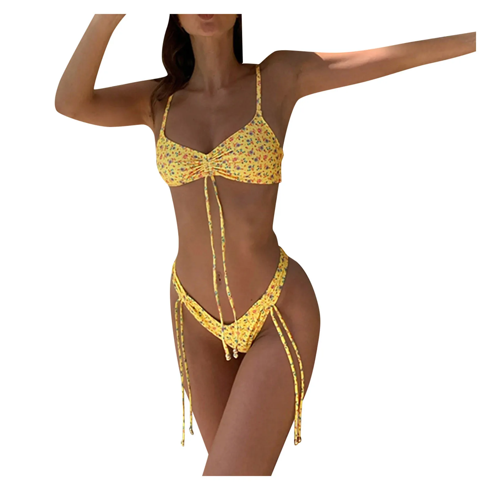 

Push Women Swimsuit Bandage Print Beachwear Swimwear Female Up Bikinis Floral Swimwears Tankinis Set Swimwears Swimsuit bikini