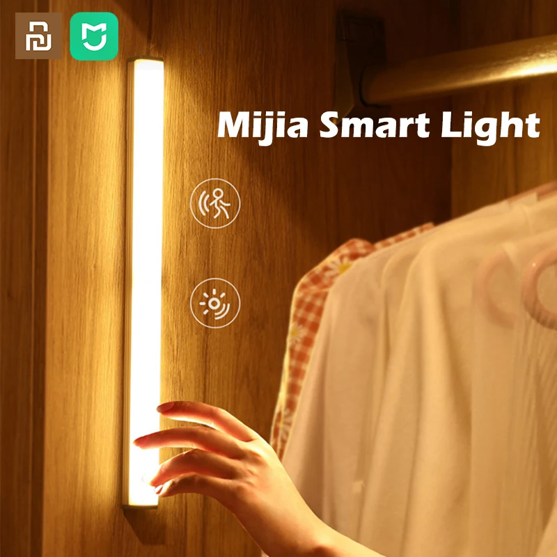 

Xiaomi Youpin Smart Light Mijia Motion Sensor Wireless LED Night Lights Bedroom Decor Staircase Lamp Closet Room Aisle Lamps