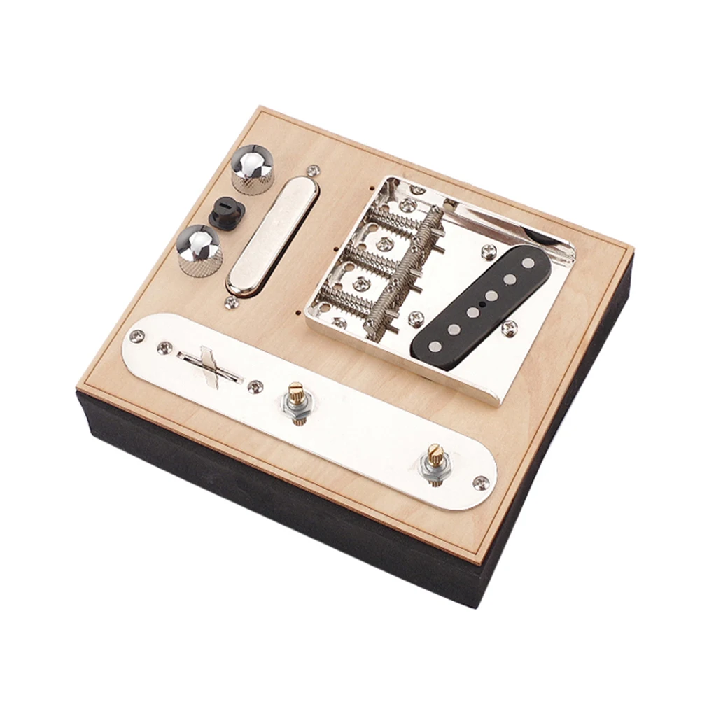 

Pickup Set Neck Middle Bridge Single Coil Pickup Line Plate Kit Tone Control Knobs Saddle Guitar Accessories Replacement