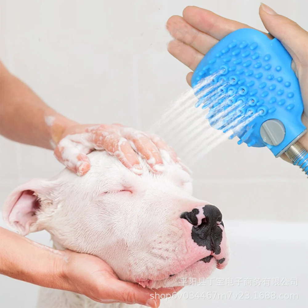 

Dog Accessories Bath Shower Hand-held Model with Replaceable Head Pet Bath Products Shower Adapter Massage Bath Artifact Brush