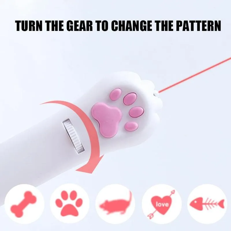 

4 Types Pet LED Laser Lamp Cat Interactive Toy Cute Bright Animation Mouse Shadow Cat Dogs Pointer Light Pen USB Charge Toys