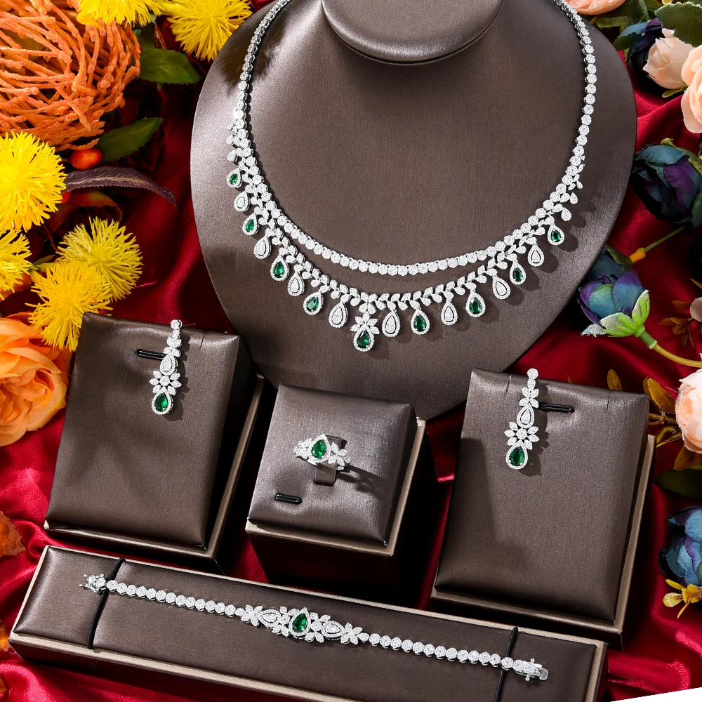 

Soramoore Original Romantic Necklace Earrings Luxury Gougeous Sexy Double layer Pendant For Women Lady Wedding Party Accessories