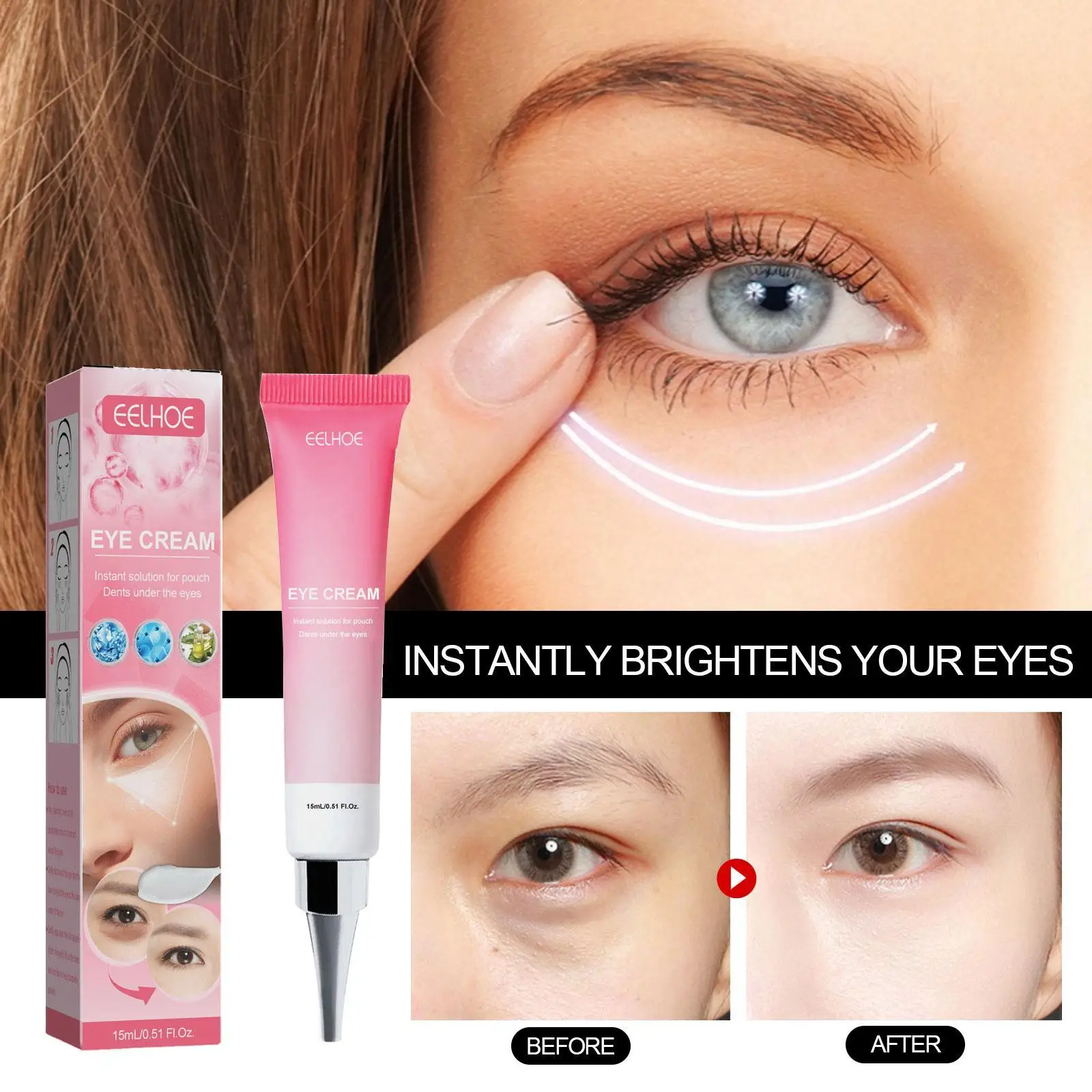 

Fashion Anti Dark Circles Eye Cream Remove Bags Anti-Puffiness Moisturizing Whitening Fade Fine Firm Lines Anti Wrinkle Eye Care