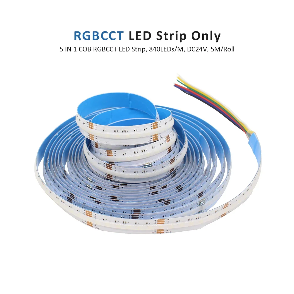 

Светодиодная лента RGB CCT Tuya 24В 840LED/м