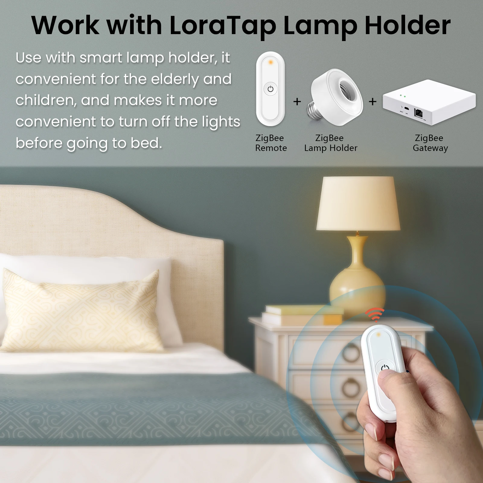 Фото LoraTap Tuya Smart Life ZigBee 1-канальный пульт дистанционного управления с кронштейном, миниатюрный размер, поддержка множества смарт-сценариев взаимодействия. №5