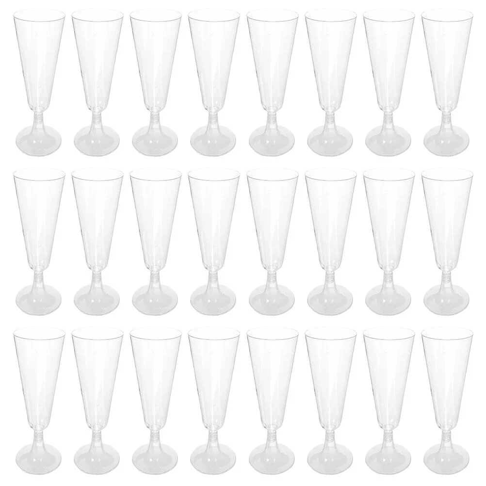 

40 Pcs Plastic Goblet Drinks Bar Champagne Glasses Party Cocktail Cups Ice Cream Drinking