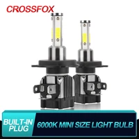 crossfox 4 sides 12000lm h7 h11 led car headlight h4 led 9005 9006 h8 h9 hb3 hb4 6000k auto fog light bulb 12v 24v built in plug