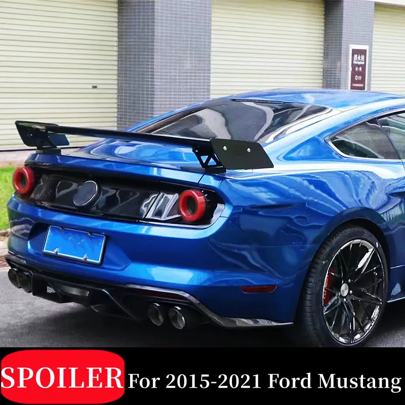 

Carbon Fibe GT Styling Rear Roof Trunk Lid Car Spoiler Wings For 2015 16 17 18 19 20 21 Ford Mustang Tuning Exterior Accessories