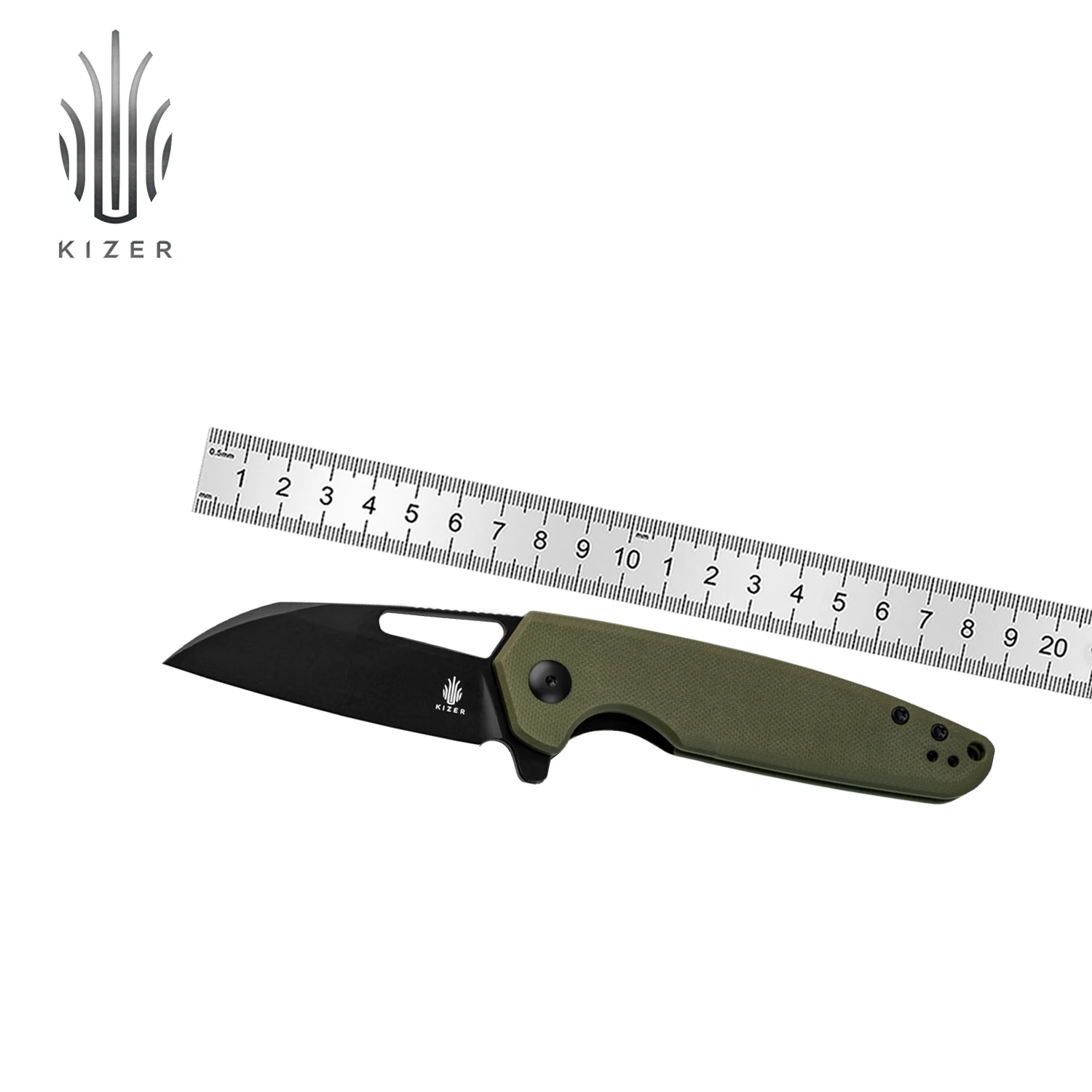 Карманный складной нож Kizer шлем V3557M2 нитров с рукояткой G10 для кемпинга в джунглях