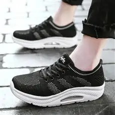 

2022 Spring/Summer New Feizhi Real Air Cushion Women's Shoes Sports Shoes Mesh Breathable Casual Shoes Flat Casual Shoes