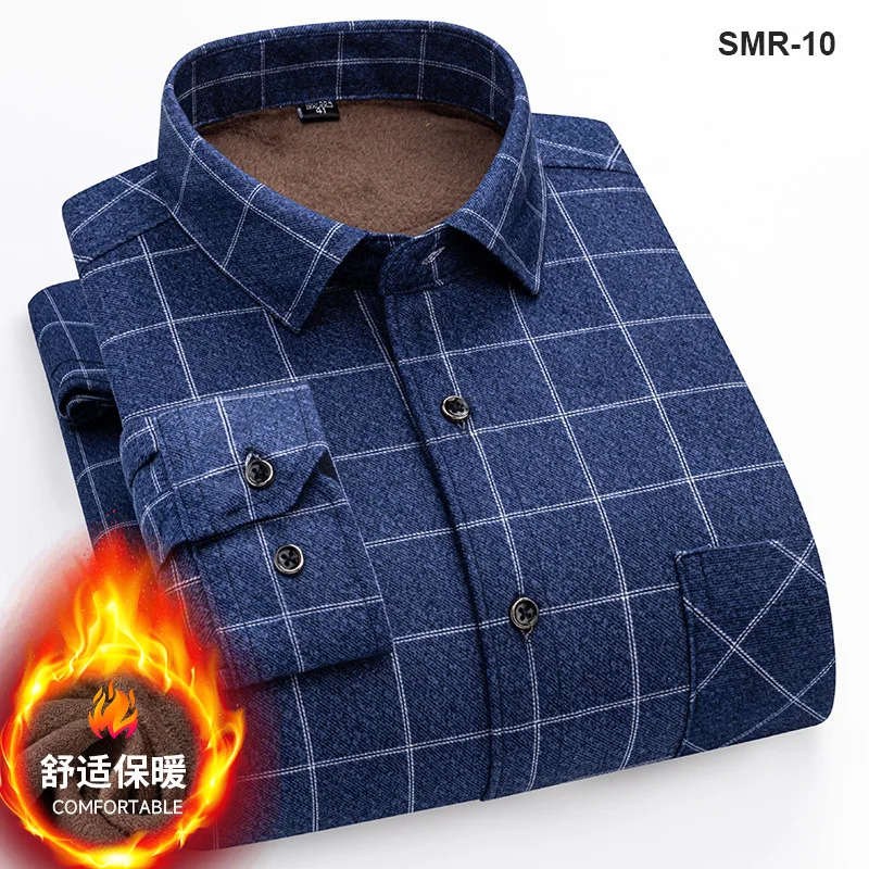 Двусторонняя бархатная утепленная мужская рубашка | AliExpress