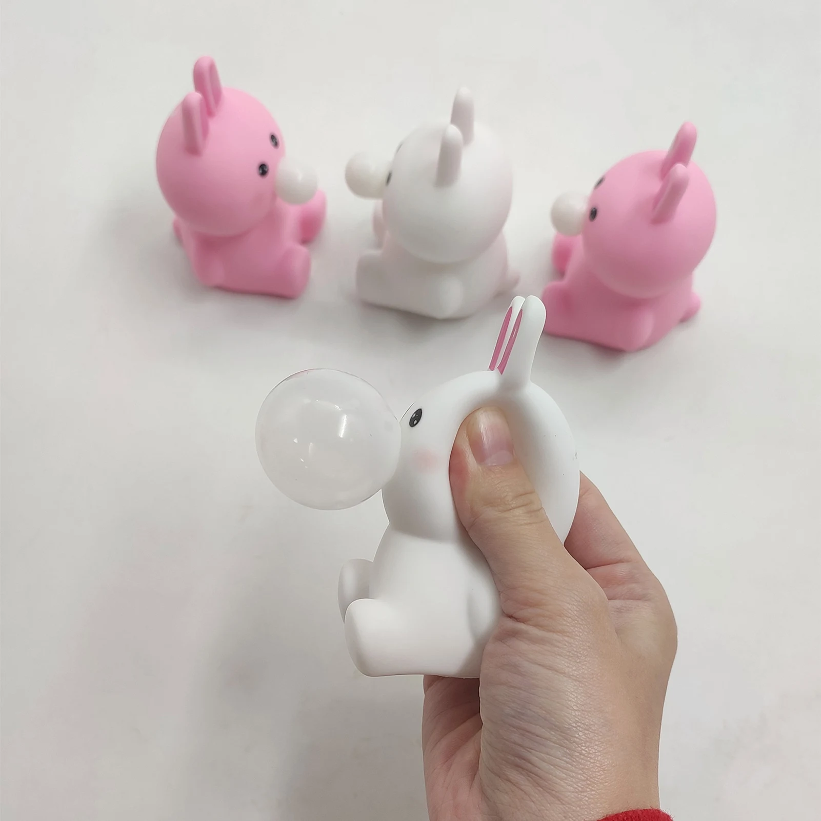 

Squeeze Toy Bubble Easter Bunny Toy Soft Cartoon Animal Rabbit Squishy Bubble Sensory Anti-Stress Toy For Children Easter Gift