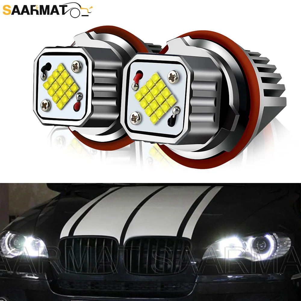 

2Pcs 80W Error Free LED Angel Eyes Marker Lights Bulbs for E39 E53 E60 E61 E63 E64 E65 E66 E87 525i 530i xi 545i M5 E83 X3 X5