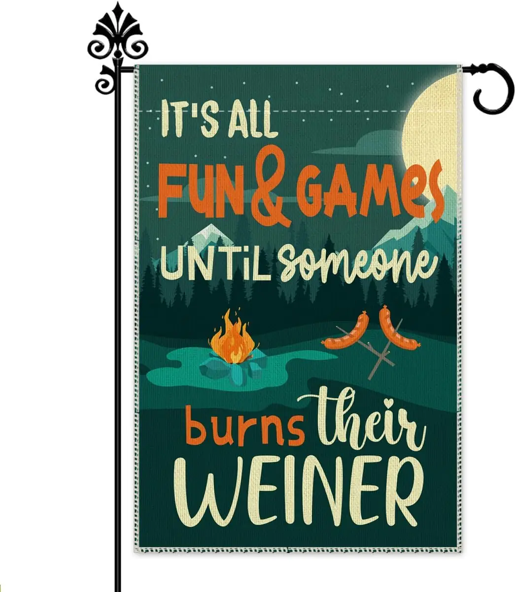 Hafhue это все забавные игры пока кто-то не сгорит свой флаг в саду 12x18 дюймов