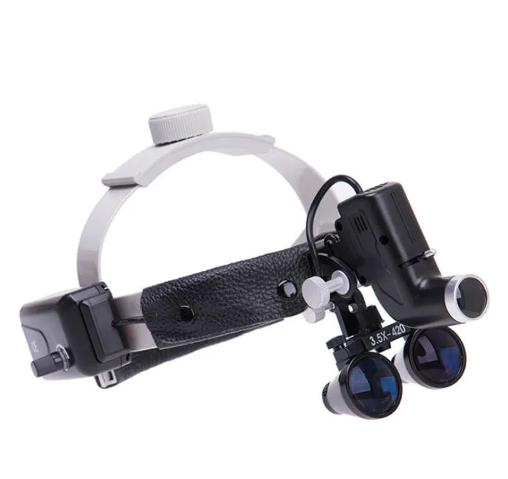 

3.5X Magnifier Surgical Loupes With 5W LED Surgical Medical Head Light Lamp Brightness Adjustable Dental Headlight Lamp