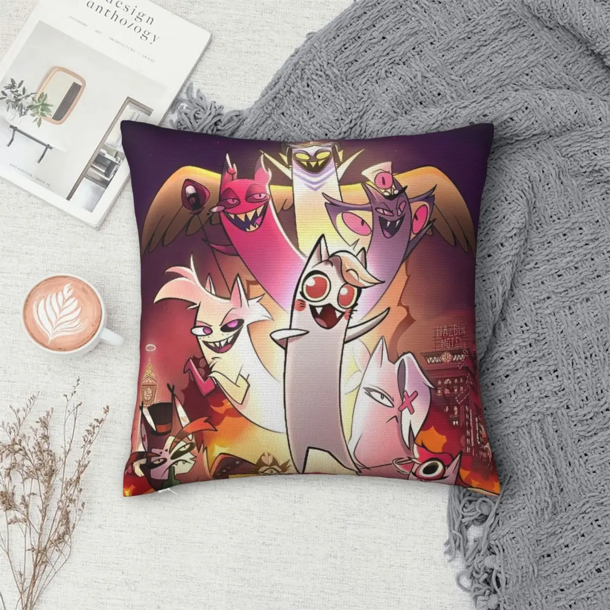 Черная комедия H-HazbinHotels наволочка из полиэстера декоративная чехол для спальни