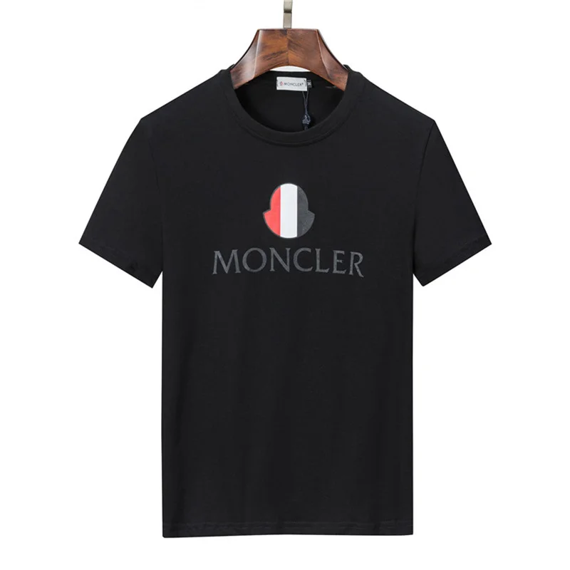 MONCLER летняя футболка с буквенным логотипом INS Ретро Повседневная Модная