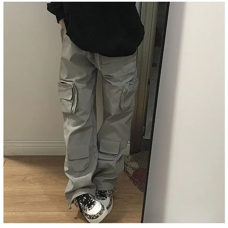 

Deeptown Harajuku Streetwear Cargo Parachute Women Pants Baggy Pocket Vintage Baddies Hippie Casual Trousers Kpop 90s Aesthetic