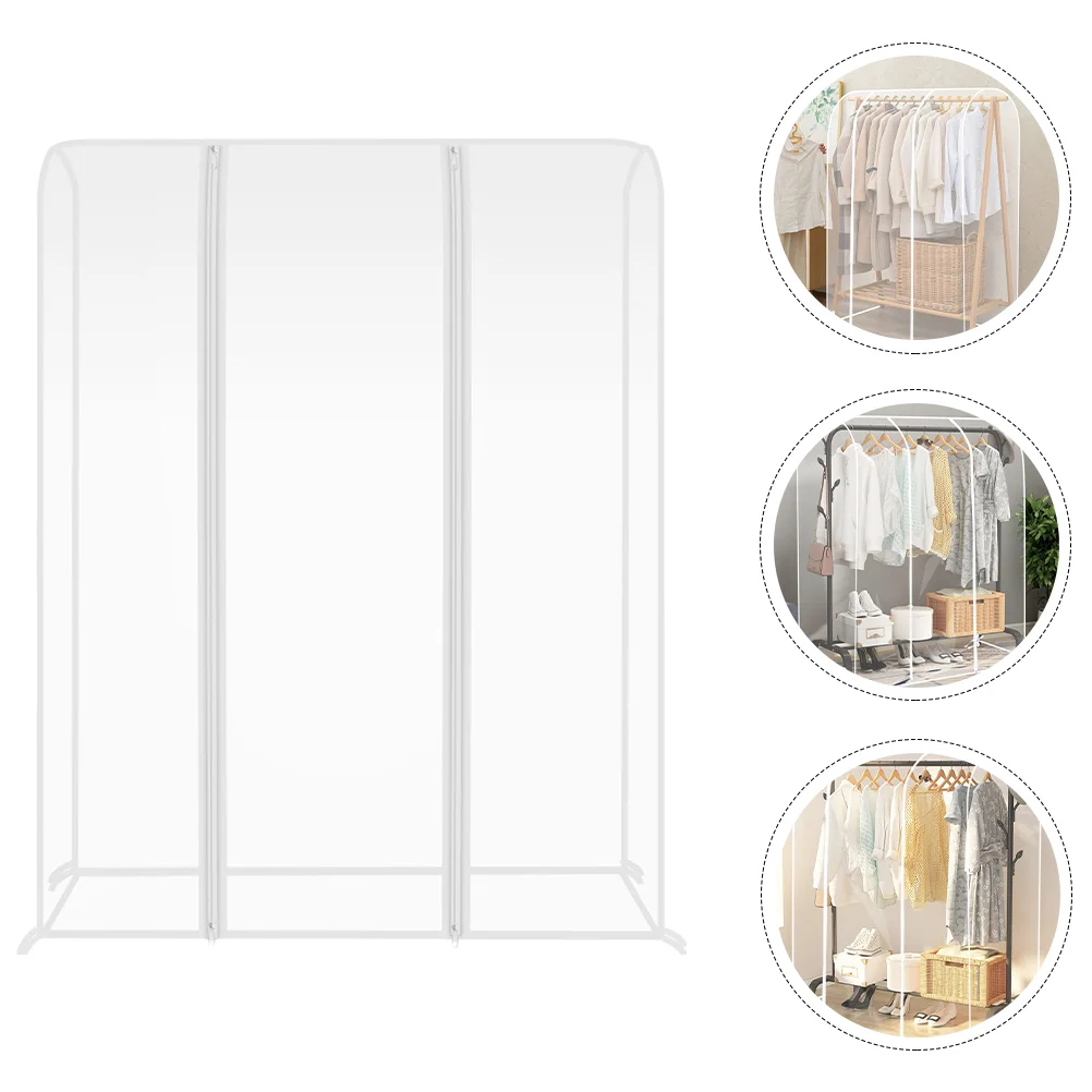 

Closet Clothing Organizer Coat Protector Sealed Wardrobe Clothes Protector Clothes Rack Cover Shirt Suit Cover Bags
