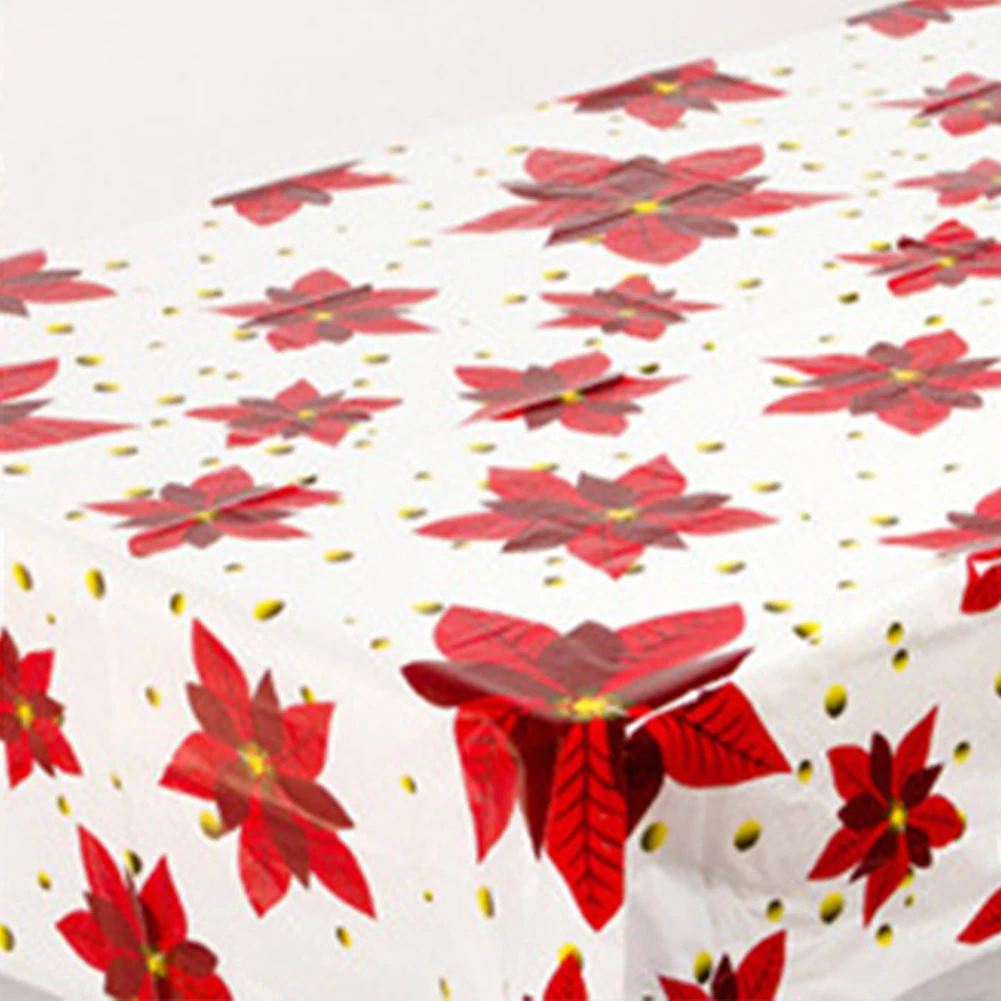 

100% Brand New Table Cloth Tablecloth Christmas Decorations Christmas Tablecloth DIY Christmas Print Dinner Tables