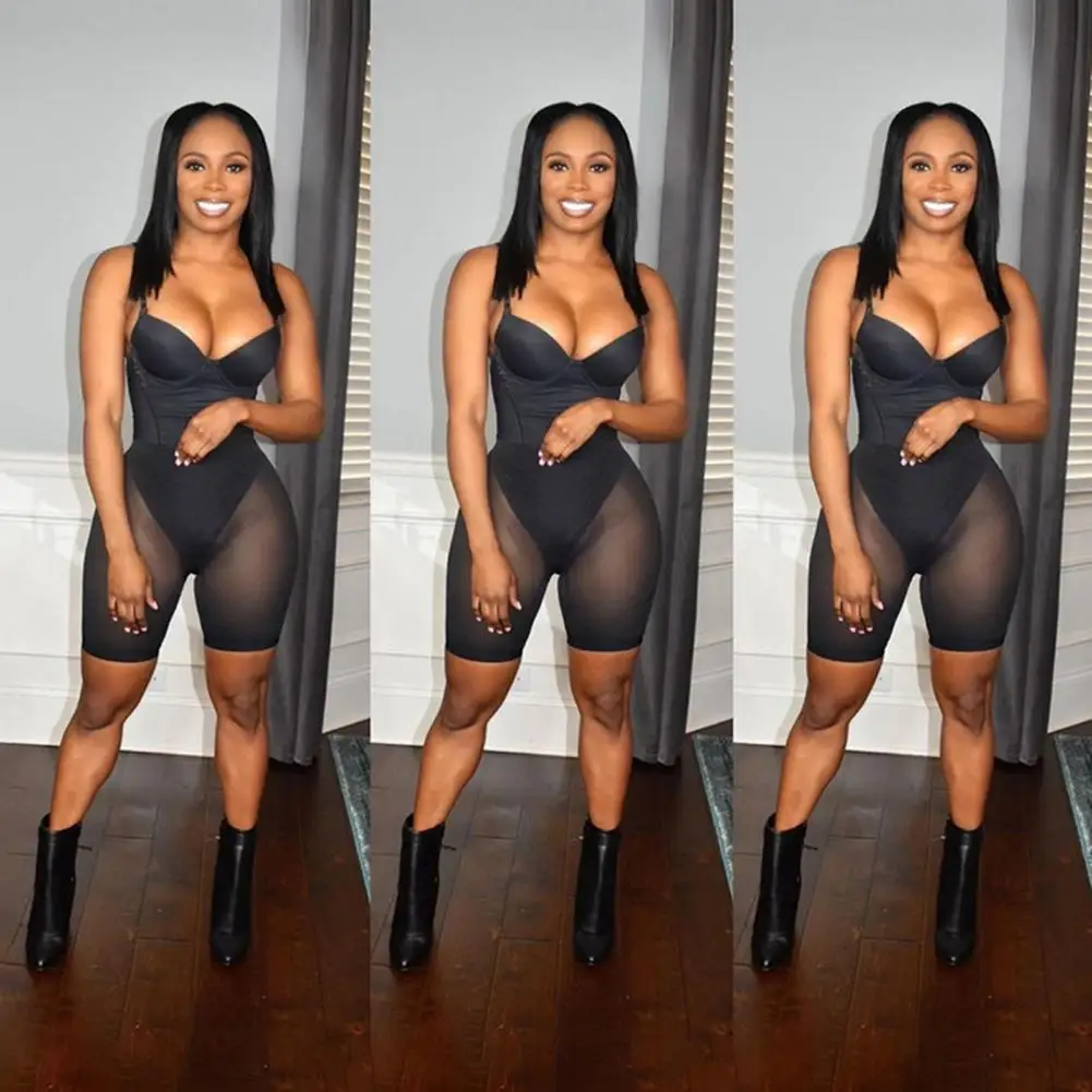 

Sexy 1 Set Simple Adjustable Backless Bodysuit Shorts Ladies Women Bodysuit Shorts Solid Color for Beach