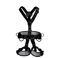 black full body harness for construction working at height window cleaning