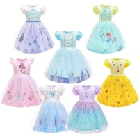 little girls princess costume toddler belle party bowknot dress kids summer cosplay fancy clothes christmas tulle clothing