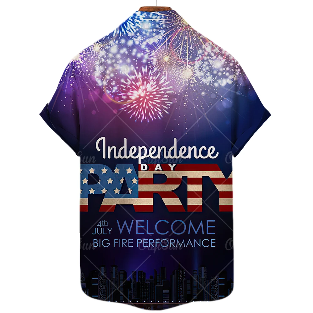 

Unisex 2022 American Flag Hd Print Jesus Cross 3 Print Summer Men's Hawaiian Shirts Men's Shirt Loose Plus Size Short Sleeve Top