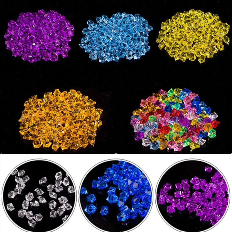 

25Pcs Colorful Aquarium Acrylic Stones Crystal Ice Cubes Decor Vase Filler Pebble Fish Tank Accessories DIY Jewelry Decoration