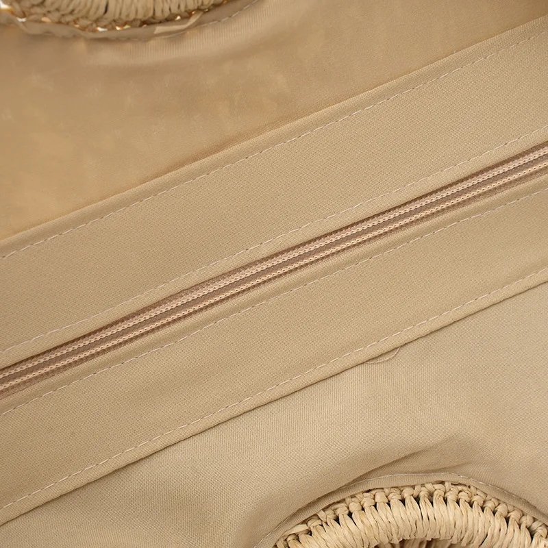 Casual Hollow Round Straw Handbags Paper Woven Women Shoulder Bags Handmade Summer Beach Crossbody Bag Small Bali Purses 2023