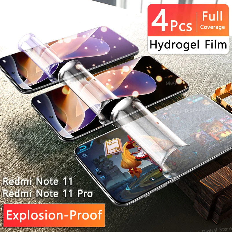 

700D Hydrogel Film For Xiaomi Redmi Note 11 Pro 11T 10 10S 9 Screen Protector On 9S 8 7 8T 9A 9C 8A 7A K40 T S 5G Soft Not Glass