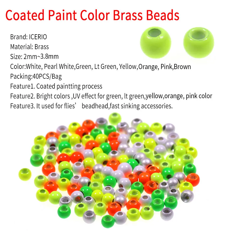 40 шт. УФ-флуоресцентные латунные бусины ICERIO 2 мм 4 8 3 | Наживка