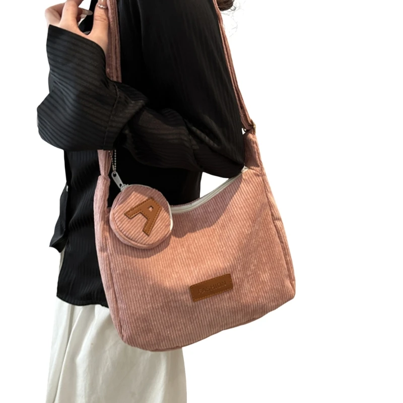 2024 НОВАЯ сумка через плечо вельветовые сумки на большая вместительная для