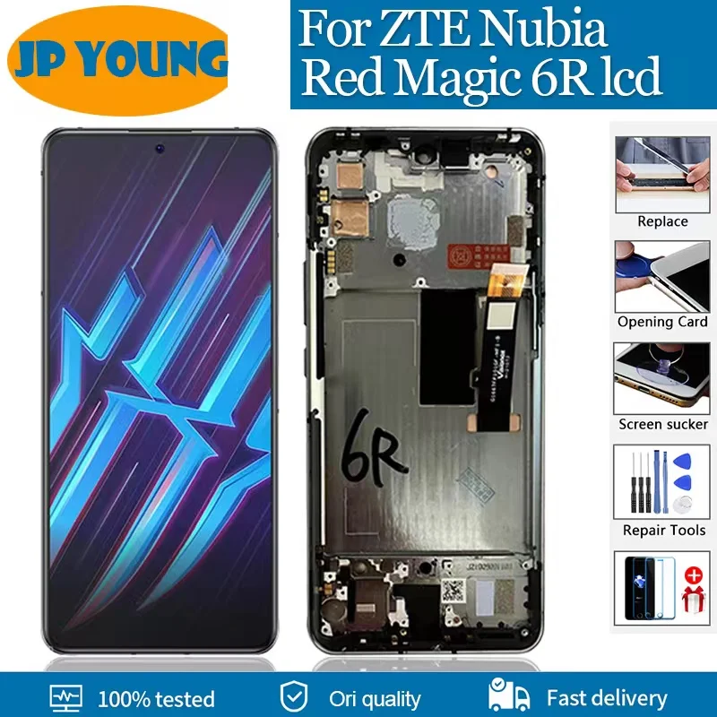 

6,67 "оригинальный для ZTE Nubia Red Magic 6R NX666J, ЖК-дисплей для RedMagic 6r с подсветкой