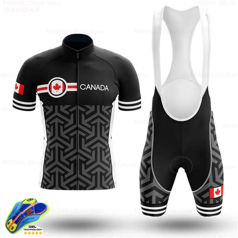 

2022 Canada Cycling Clothing Custom Ropa Ciclismo Hombre Breathable Short Sleeve Cycling Set Mtb Bike Uniforme Maillot Ciclismo