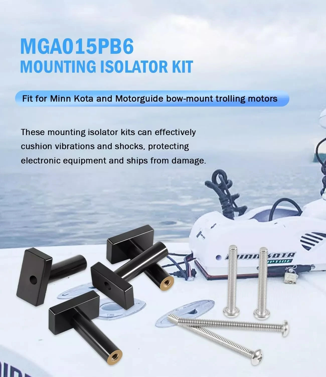 Комплект резиновых монтажных изоляторов TM MGA015PB6 для троллинговых двигателей