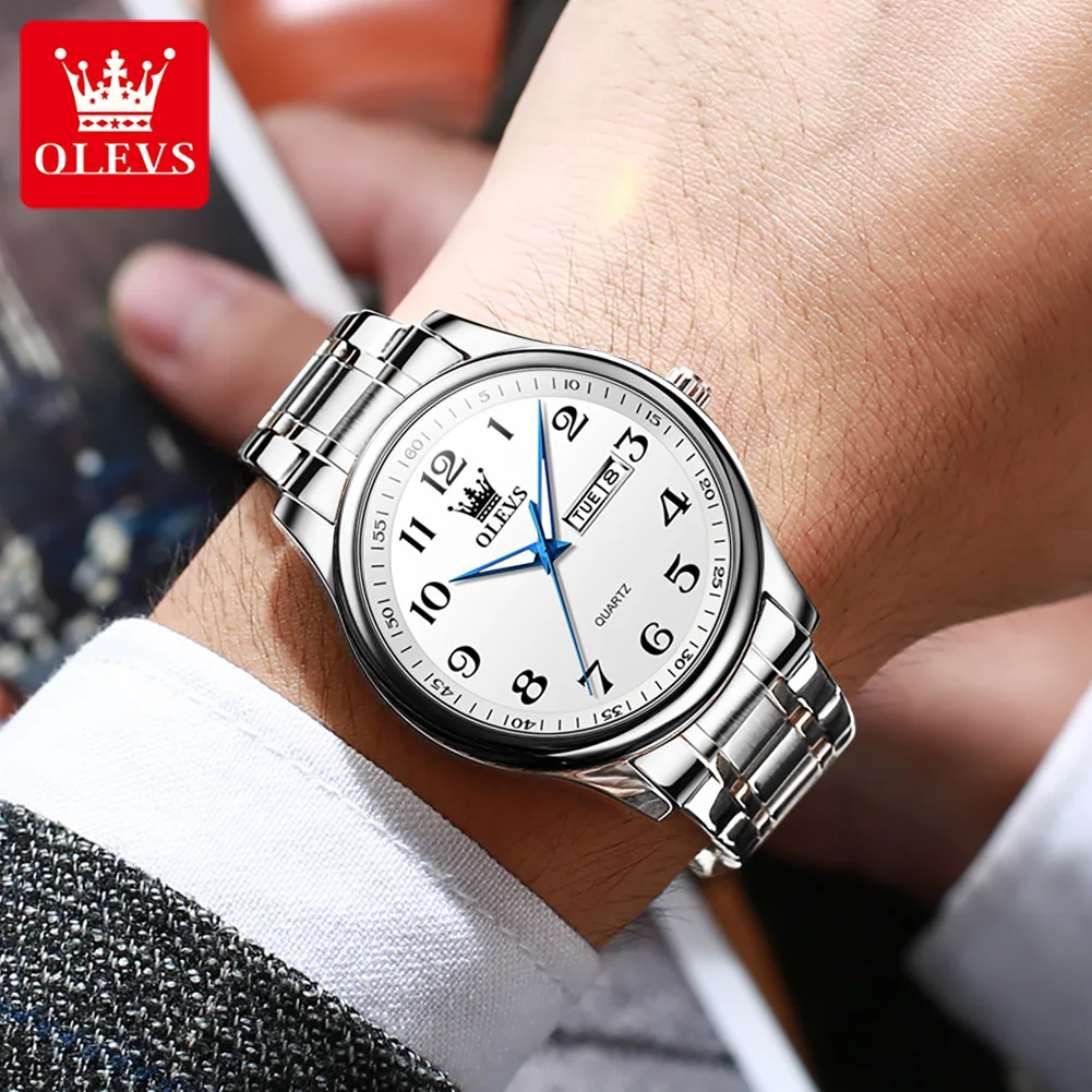 OLEVS швейцарские элитные брендовые мужские часы с арабскими цифрами из