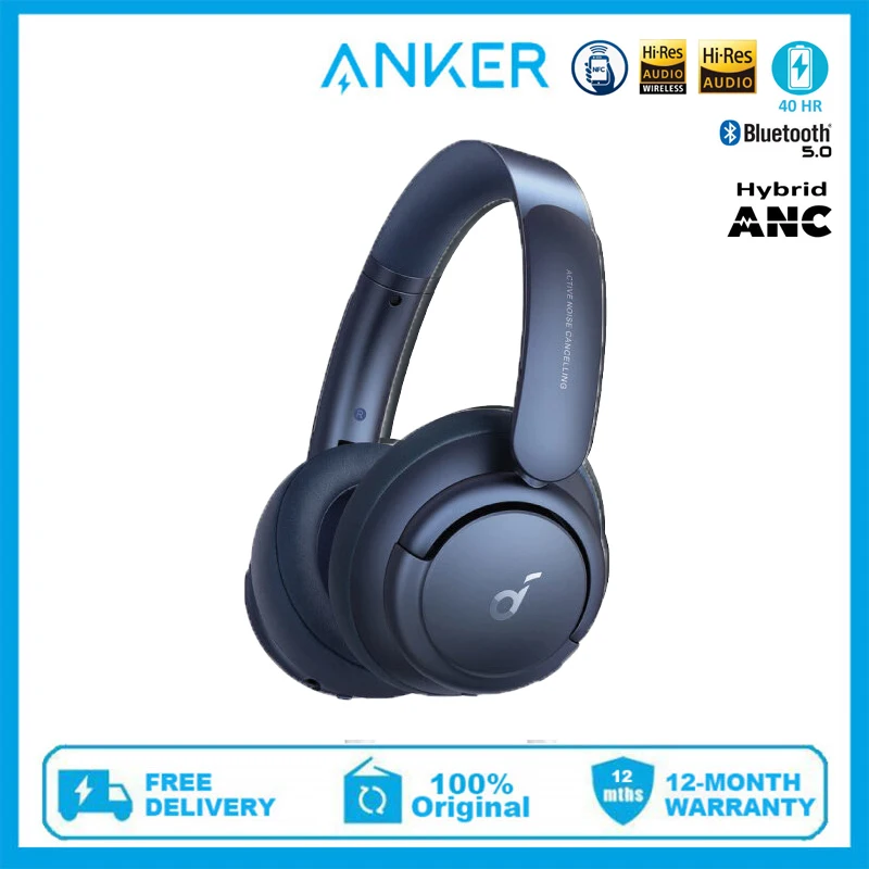 

Anker Life Q35 Multi Mode Active Noise Cancelling Bluetooth Headphones with LDAC for Hi Res Wireless Audio 40H