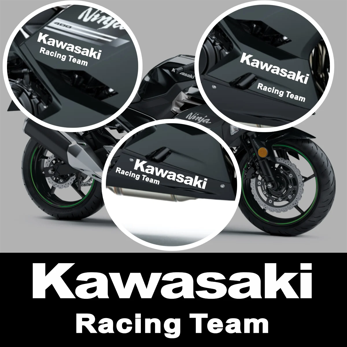 Виниловые светоотражающие наклейки на мотоцикл корпус логотип для Kawasaki Racing Team z800