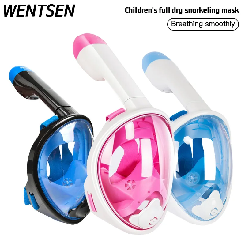

2021 New Full Face Scuba Children Diving Mask equipment Anti Fog Goggles Underwater Snorkel Swimming mask for Kids boy girls