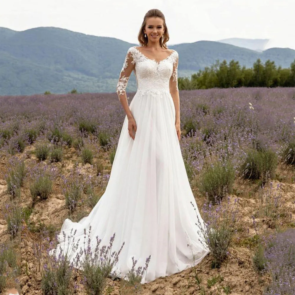 Свадебное платье принцессы в стиле бохо для женщин выполненное на заказ 2023