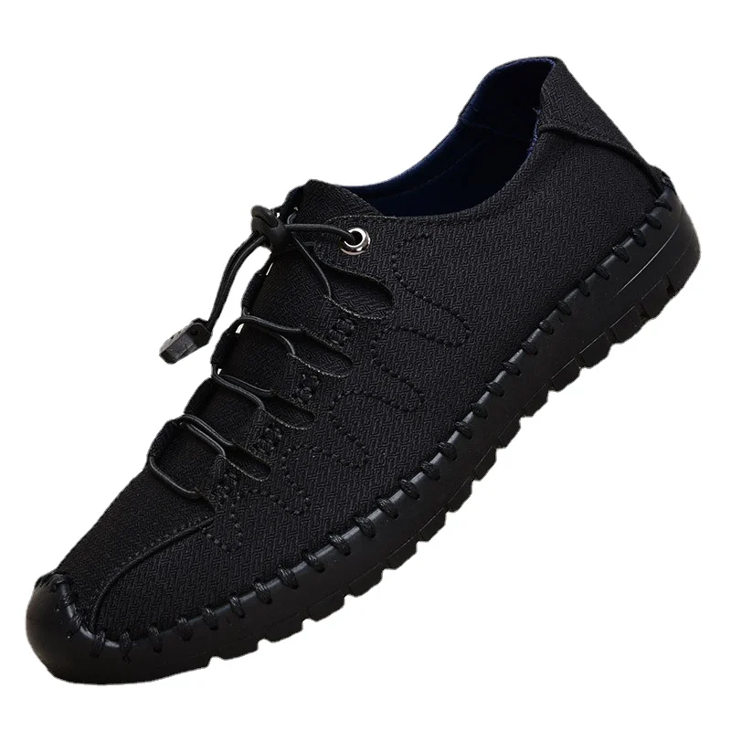 

2022 Spring and Autumn New Linen Men's Shoes, Comfortable, Breathable, Flat Casual Shoes, High-end Soft-soled Canvas Shoes