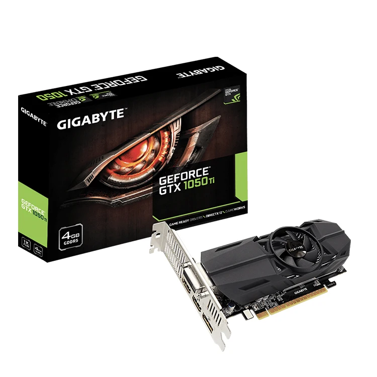 

NVIDIA GeForce GTX 1050 Ti Low Profile 4G Low Profile Design with 167mm card length Graphics Card GPU (GV-N105T-4GL)