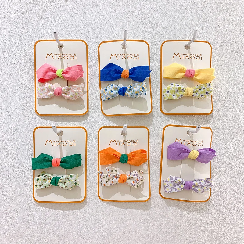 Винтажная яркая цветочная ткань, детская шпилька для лент, аксессуары для волос, заколки, заколки, детские украшения