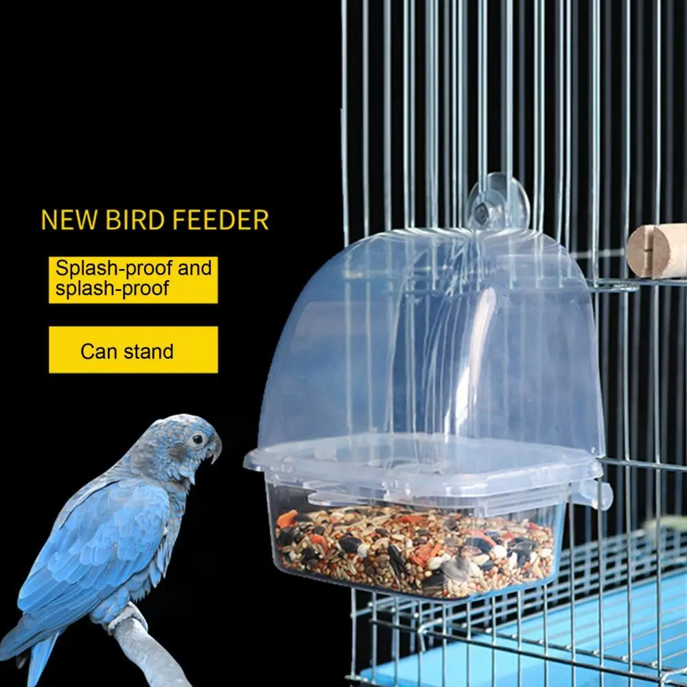 

Hanging Bird Feeder Spill-proof Easy Installation ABS Visible Observation Food Holder Pet Supplies