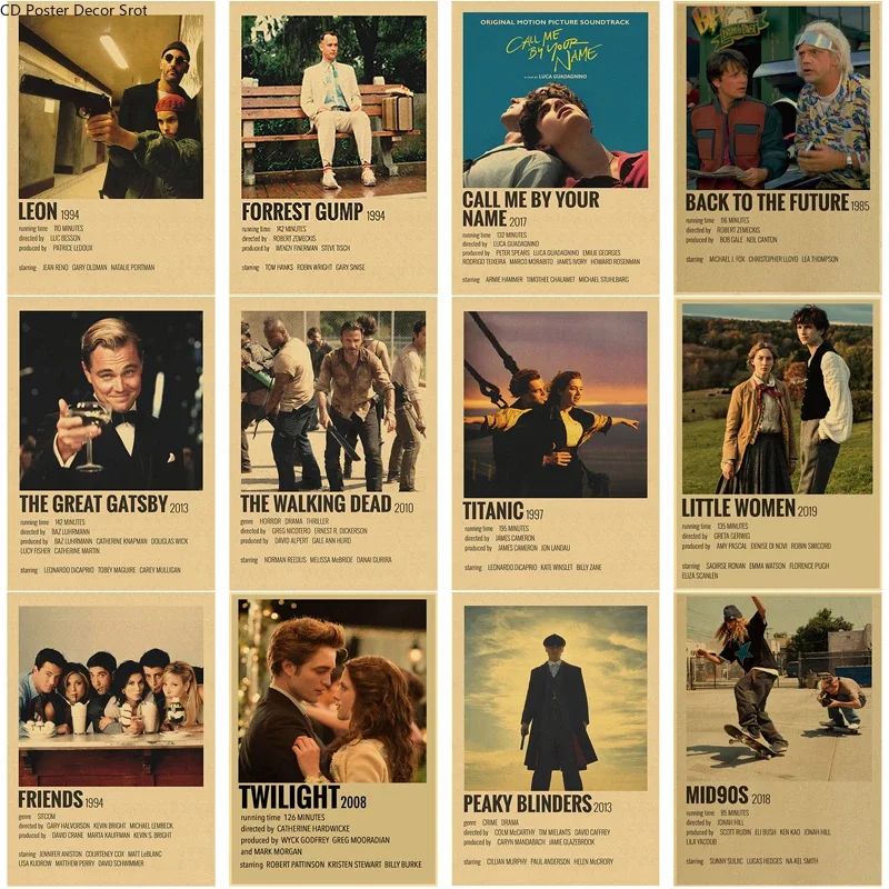 Постеры из фильма Титаник Леон Mid90s ретро плакаты крафт-бумаги в винтажном стиле